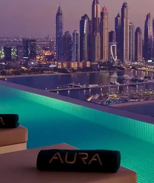 AURA Sky Pool Lounge on the 50th floor